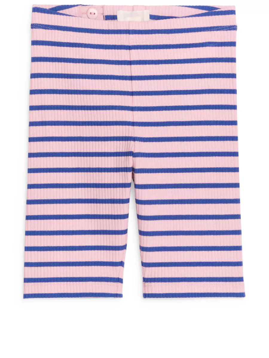 Pantalons | Pantalons Et Shorts-ARKET Short cycliste en jersey côtelé Rose/Bleu
