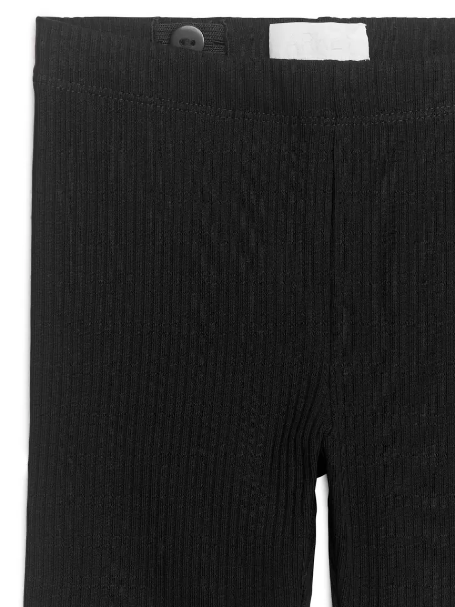 Pantalons Et Shorts | Pantalons-ARKET Short cycliste en jersey côtelé Noir