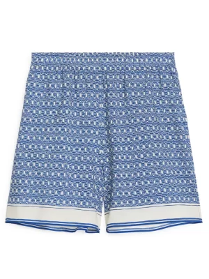 Maillots De Bain | Pantalons-ARKET Short en coton et lyocell Bleu