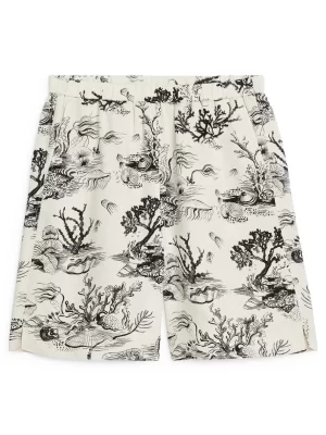 Pantalons-ARKET Short imprimé à enfiler Écru/Coquillages