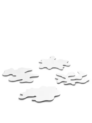Accessoires De Table-ARKET Sous-verres en acier inoxydable, lot de 4 Argent