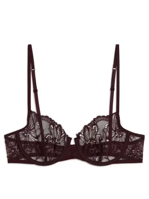 Sous-Vêtements-ARKET Soutien-gorge à armatures en dentelle Bordeaux