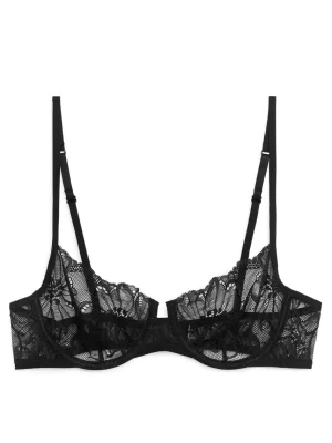Sous-Vêtements-ARKET Soutien-gorge à armatures en dentelle Noir