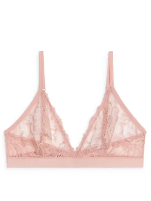 Sous-Vêtements-ARKET Soutien-gorge en dentelle Rose poudré