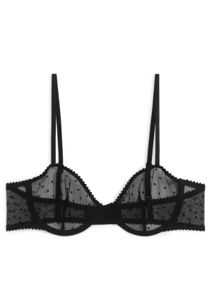 Sous-Vêtements-ARKET Soutien-gorge en maille à balconnet Noir