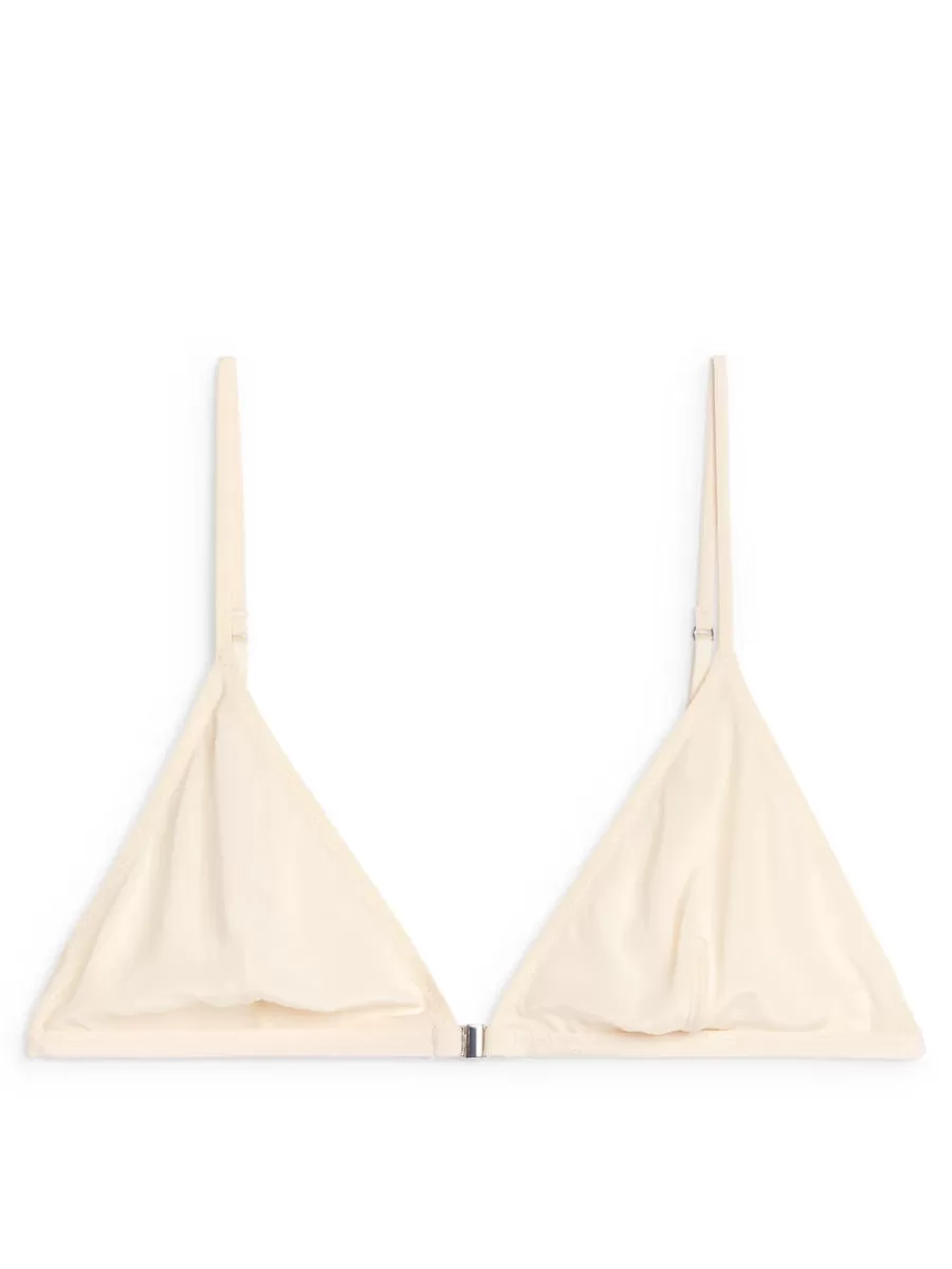 Tenues Décontractées | Sous-Vêtements-ARKET Soutien-gorge en soie mélangée Blanc cassé
