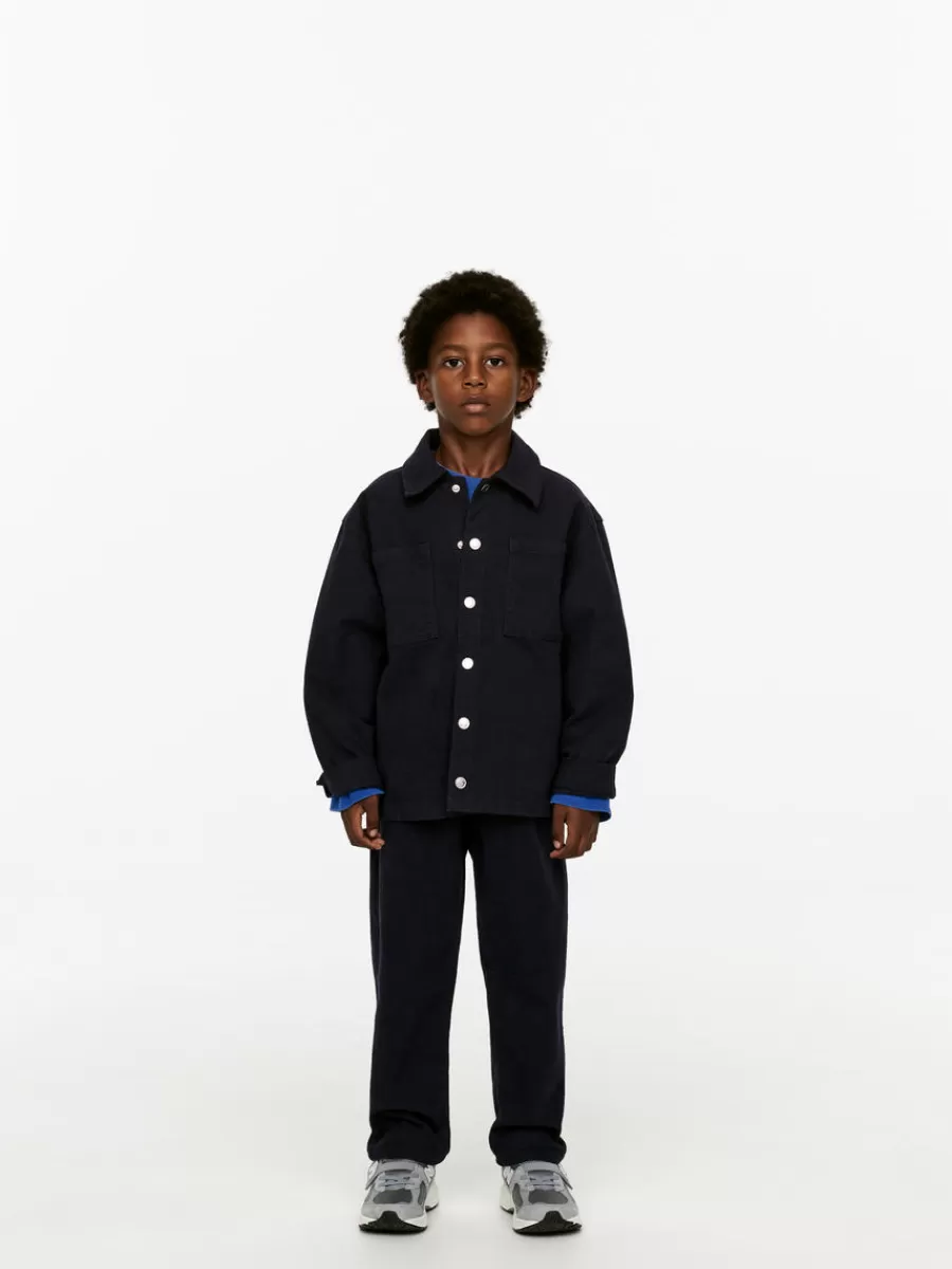Hauts | Chemises-ARKET Surchemise à rayures hickory Bleu foncé/Rayures bleues