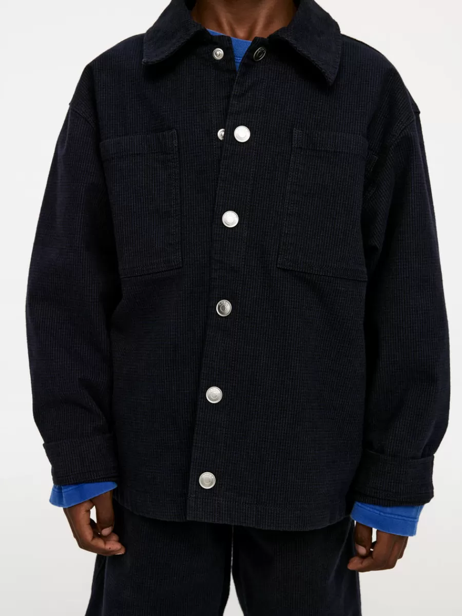 Hauts | Chemises-ARKET Surchemise à rayures hickory Bleu foncé/Rayures bleues