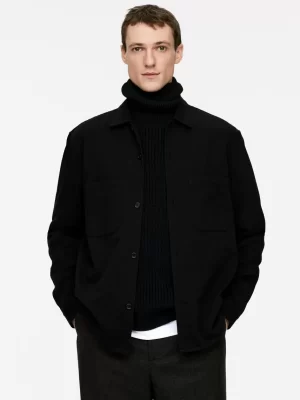 Chemises-ARKET Surchemise en sergé de coton Noir