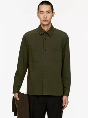Chemises-ARKET Surchemise en sergé de coton Vert