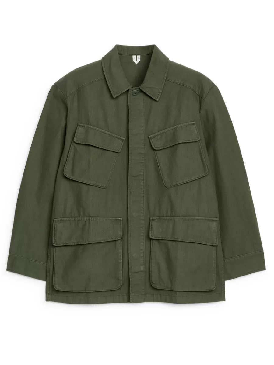 Chemises-ARKET Surchemise utilitaire Vert foncé