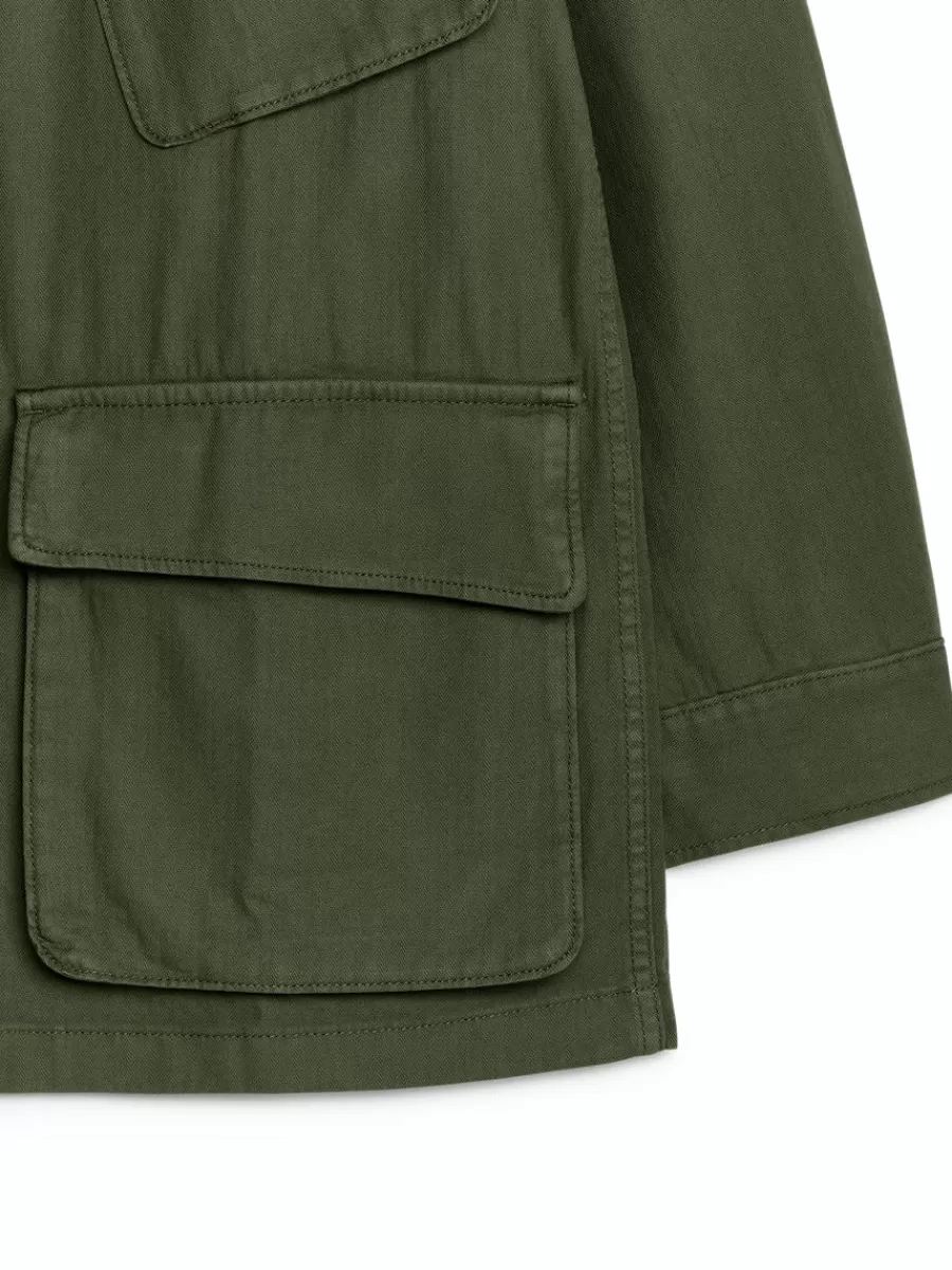 Chemises-ARKET Surchemise utilitaire Vert foncé