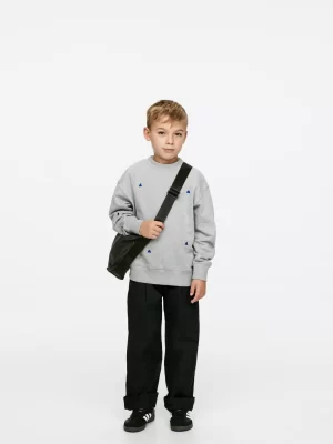 Hauts | Sweats-ARKET Sweat brodé gris