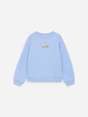 Hauts | Sweats-ARKET Sweat brodé Bleu ciel