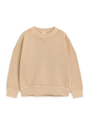 Hauts | Sweats-ARKET Sweat décontracté en coton Beige