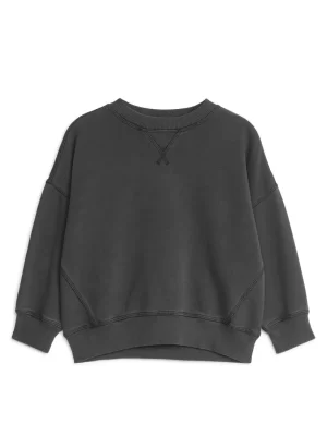 Hauts | Sweats-ARKET Sweat décontracté en coton Noir