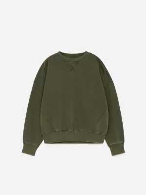 Hauts | Sweats-ARKET Sweat décontracté en coton Vert kaki