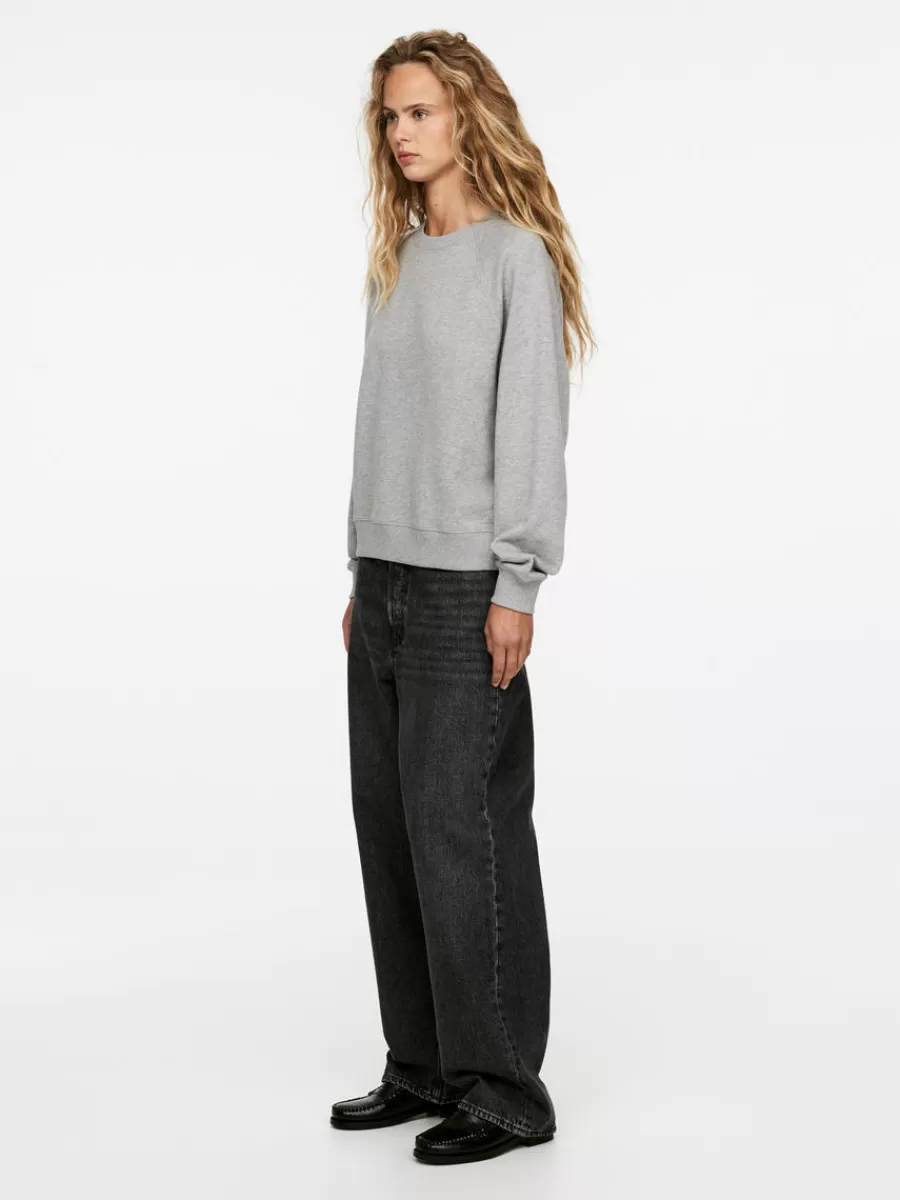 Vêtements De Sport | Sweats Et Pulls À Capuche-ARKET Sweat en tissu éponge doux Gris chiné