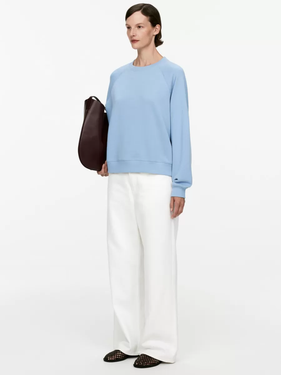 Vêtements De Sport | Sweats Et Pulls À Capuche-ARKET Sweat en tissu éponge doux Bleu ciel