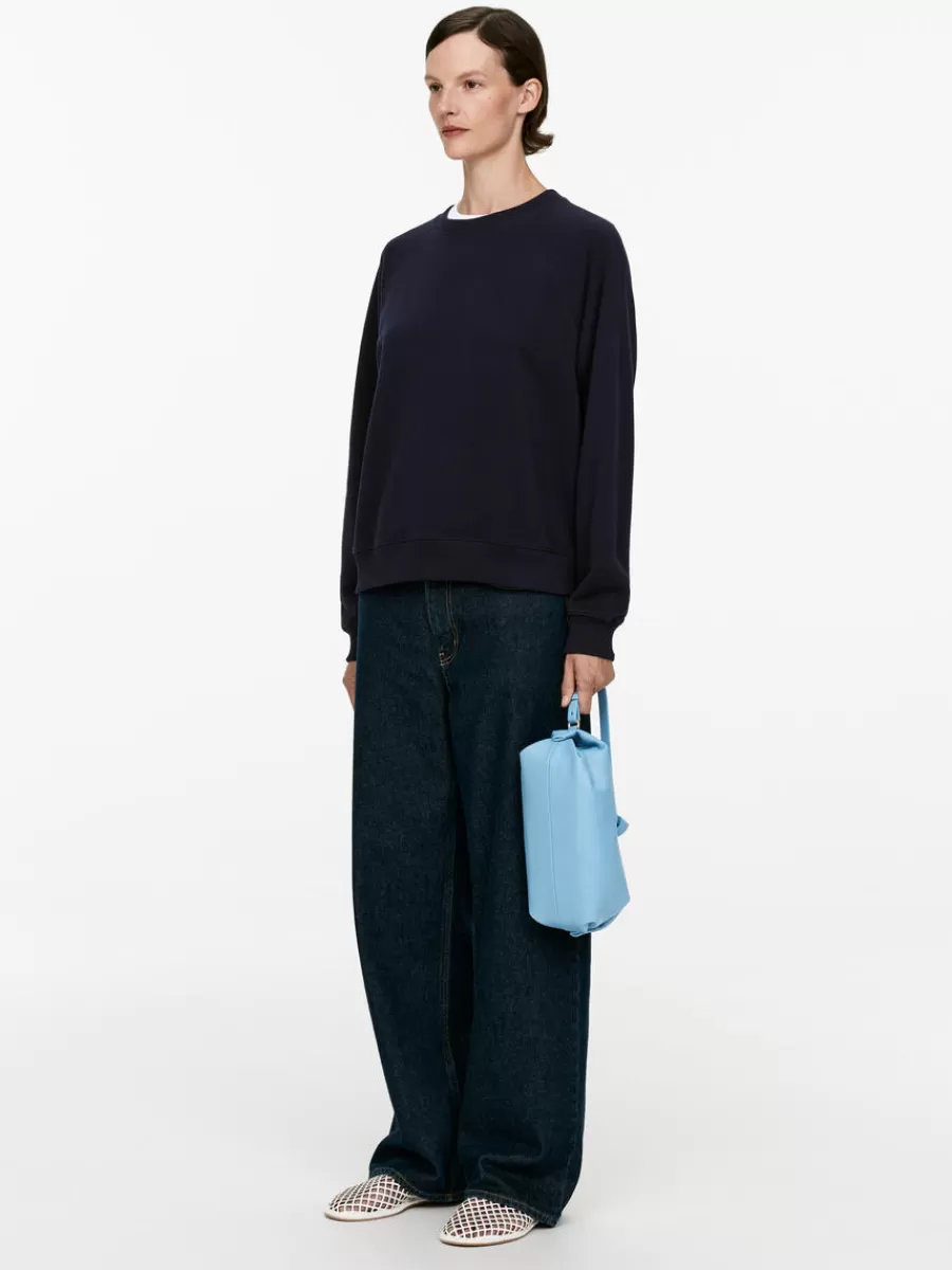 Vêtements De Sport | Sweats Et Pulls À Capuche-ARKET Sweat en tissu éponge doux Bleu foncé