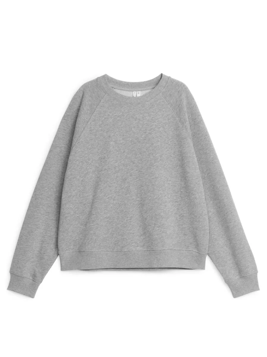 Vêtements De Sport | Sweats Et Pulls À Capuche-ARKET Sweat en tissu éponge doux Gris chiné