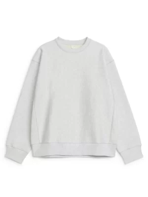 Sweats Et Pulls À Capuche-ARKET Sweat épais décontracté Gris chiné