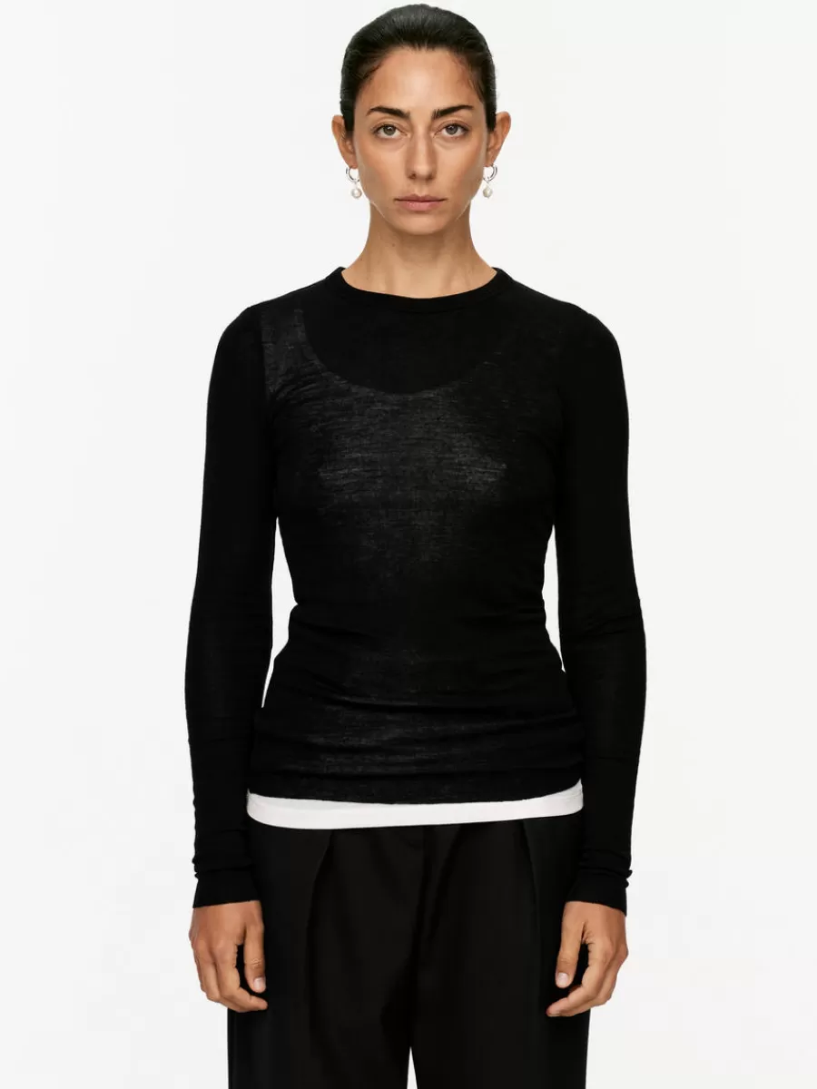 Mailles Et Cardigans-ARKET Top à manches longues en laine mérinos Noir