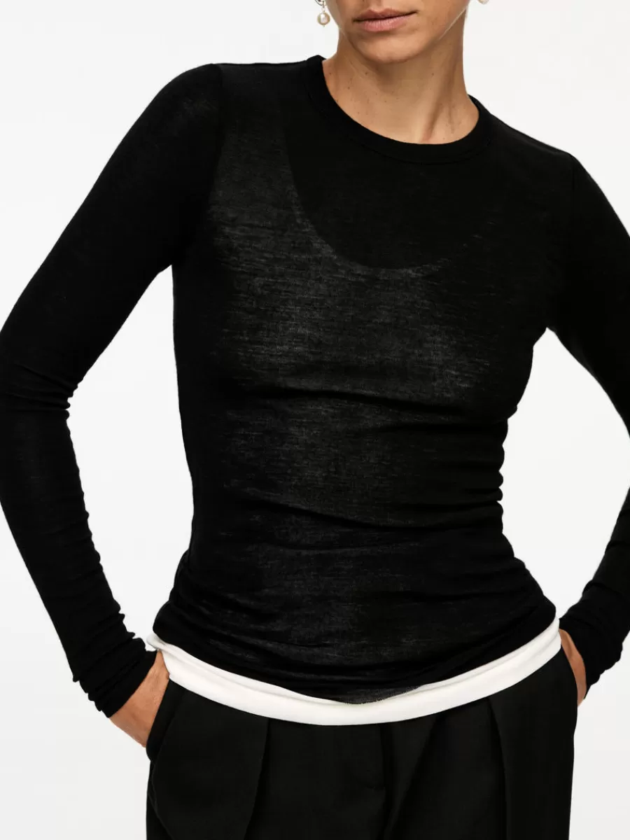 Mailles Et Cardigans-ARKET Top à manches longues en laine mérinos Noir