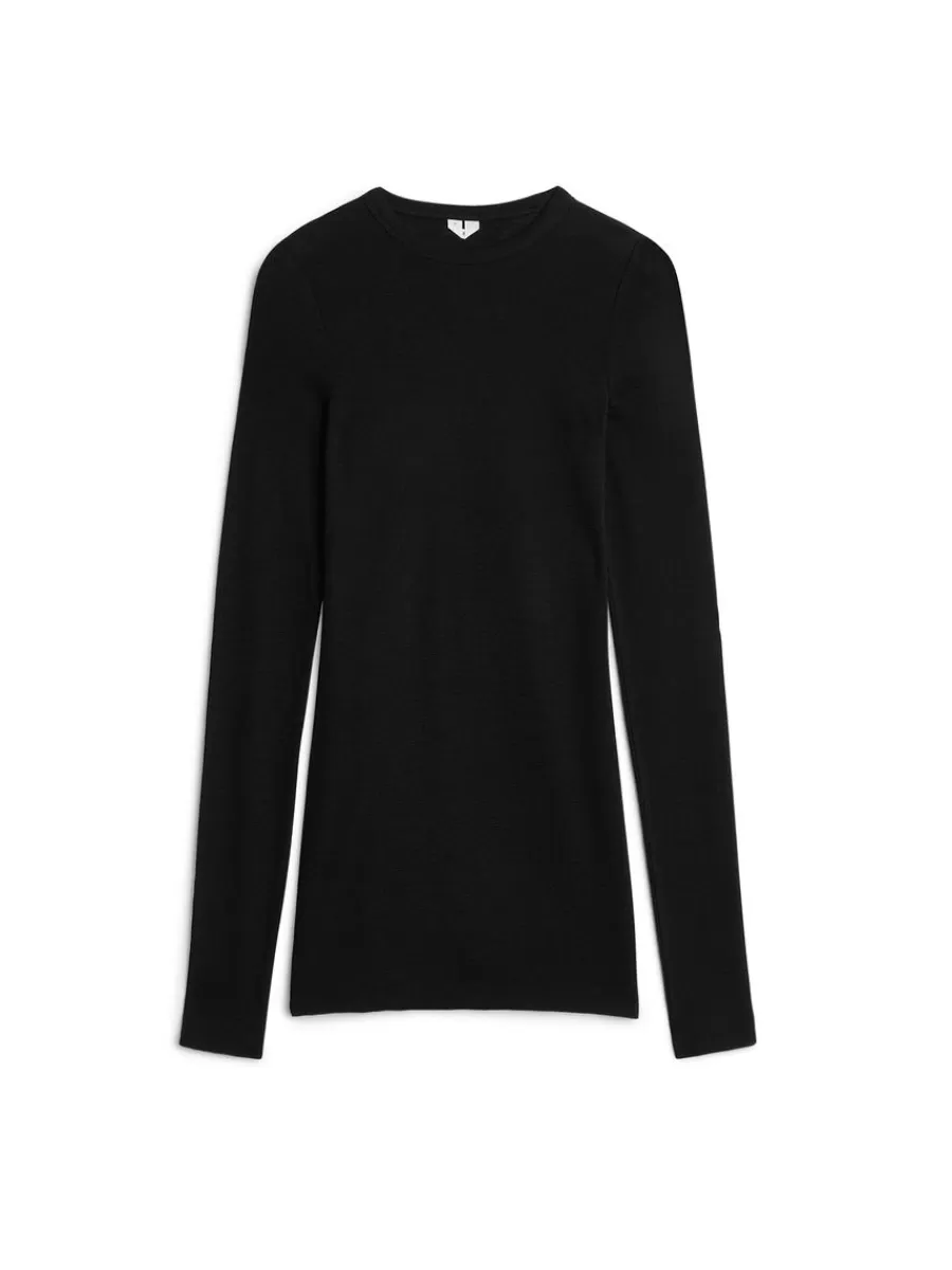 Mailles Et Cardigans-ARKET Top à manches longues en laine mérinos Noir