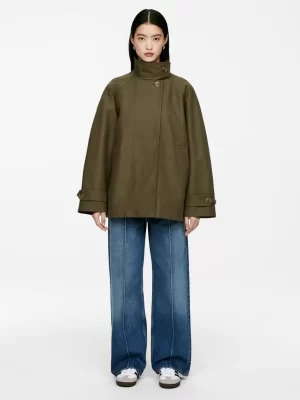 Manteaux Et Vestes-ARKET Trench court Vert kaki