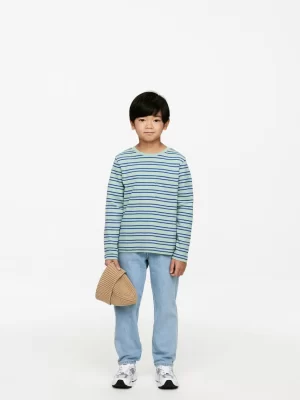 Hauts | Hauts-ARKET T-shirt à manches longues Vert menthe/Bleu