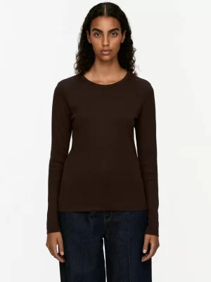 T-Shirts-ARKET T-shirt à manches longues Marron foncé