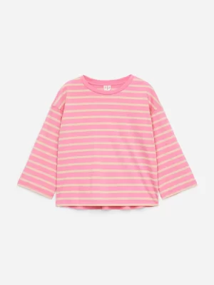 Hauts | T-Shirts-ARKET T-shirt à manches longues Rose/Beige