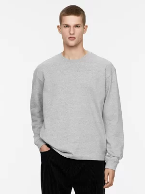 T-Shirts-ARKET T-shirt à manches longues Gris chiné
