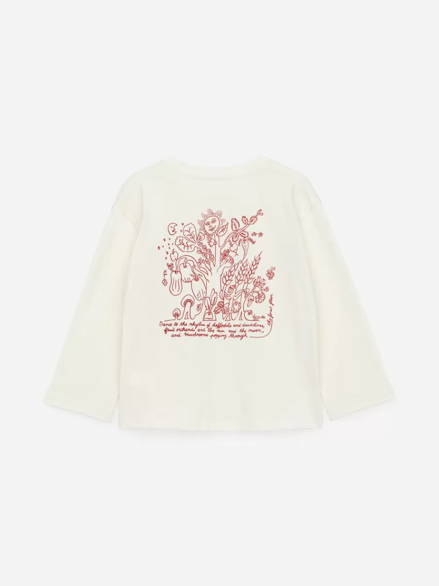 Hauts | Hauts-ARKET T-shirt à manches longues CAFÉ Blanc cassé/Rouge