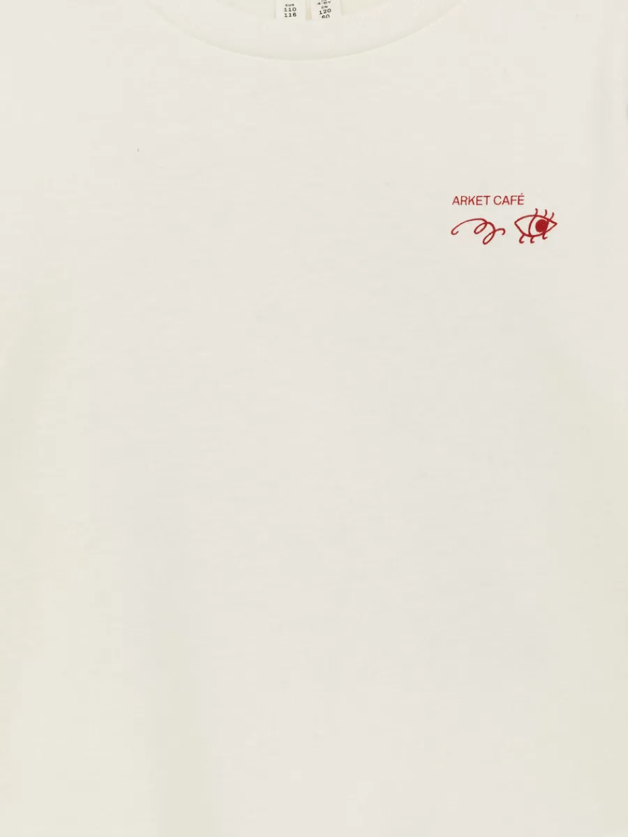 Hauts | Hauts-ARKET T-shirt à manches longues CAFÉ Blanc cassé/Rouge