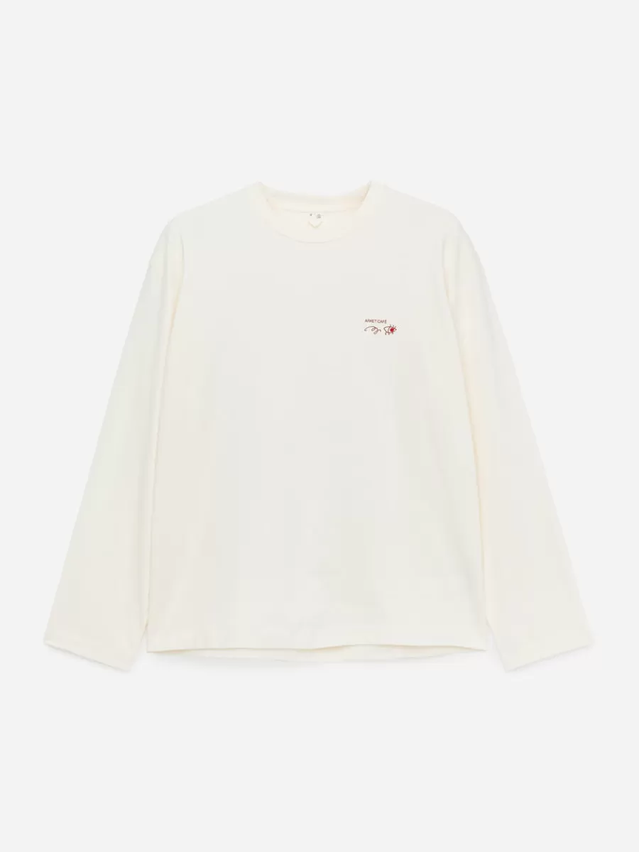 T-Shirts-ARKET T-shirt à manches longues CAFÉ Blanc