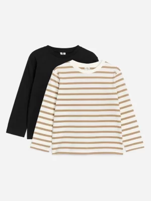 Hauts | Hauts-ARKET T-shirt à manches longues, lot de 2 Beige/Écru/Noir