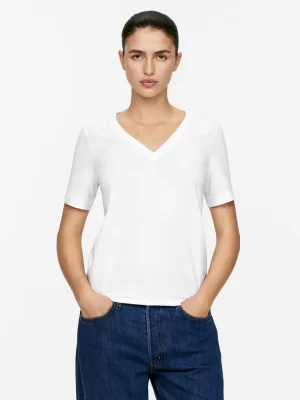 T-Shirts-ARKET T-shirt avec encolure en V Blanc