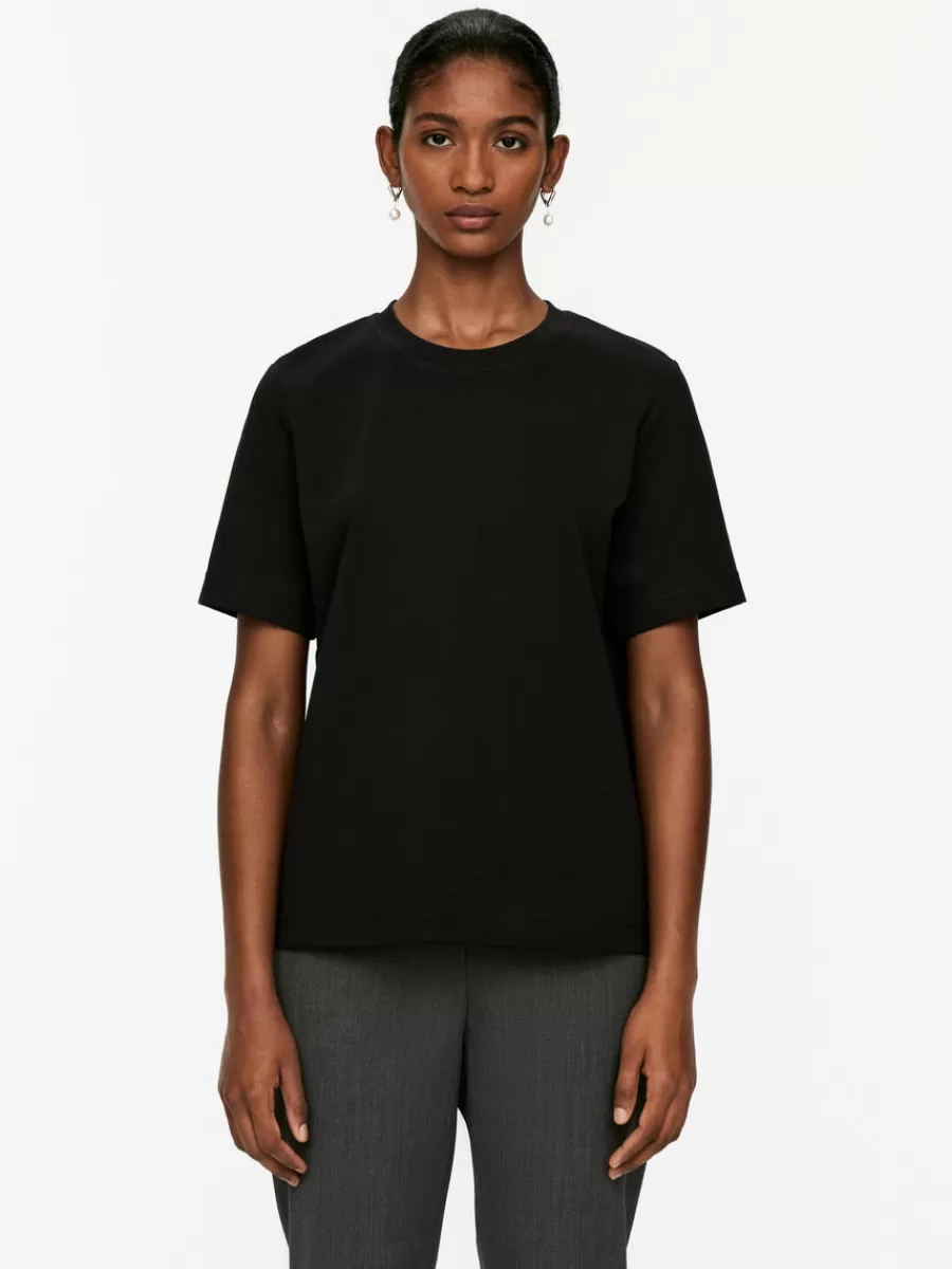 T-Shirts-ARKET T-shirt en interlock PEARL Noir