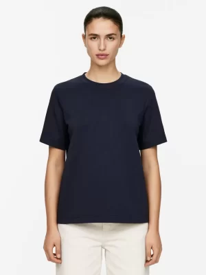 T-Shirts-ARKET T-shirt en interlock PEARL Bleu foncé