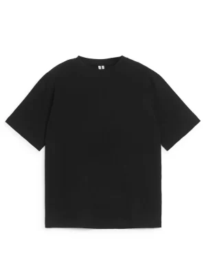 T-Shirts-ARKET T-shirt en jersey bouclé Noir