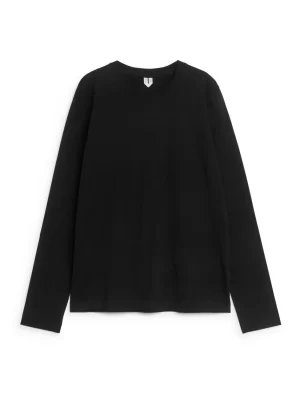 T-Shirts-ARKET T-shirt en tissu léger IRIS Noir