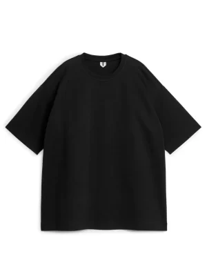 T-Shirts-ARKET T-shirt interlock OPAL Noir
