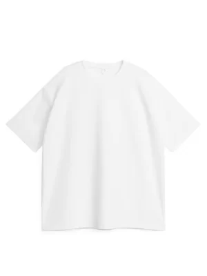 T-Shirts-ARKET T-shirt interlock OPAL Blanc