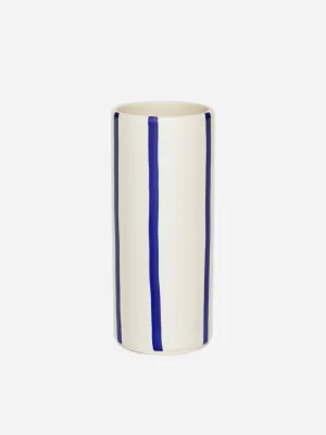 Vases-ARKET Vase en grès 23 cm Bleu/Blanc