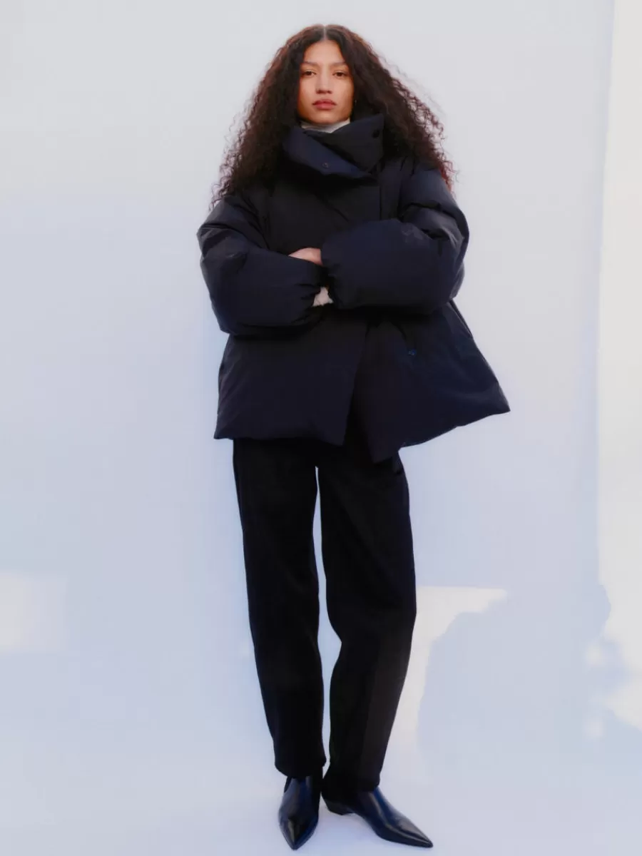 Manteaux Et Vestes-ARKET Veste à col montant Upcycled Down Noir