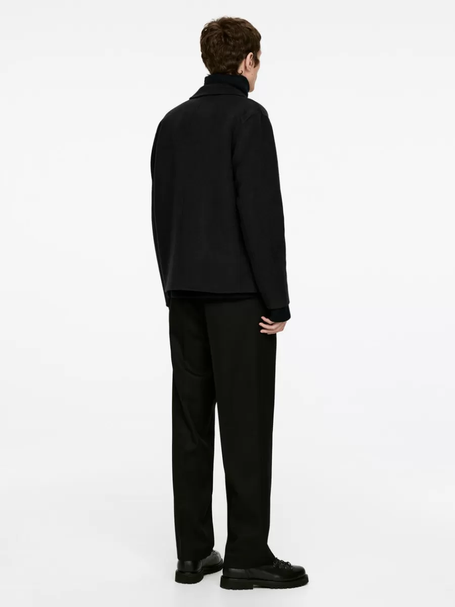 Manteaux Et Vestes-ARKET Veste courte en laine double face Noir