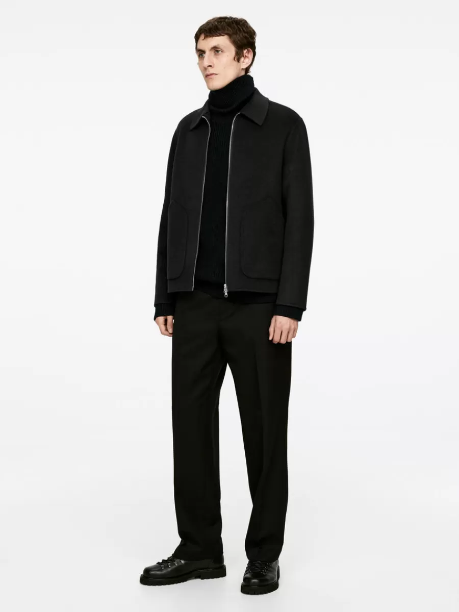 Manteaux Et Vestes-ARKET Veste courte en laine double face Noir