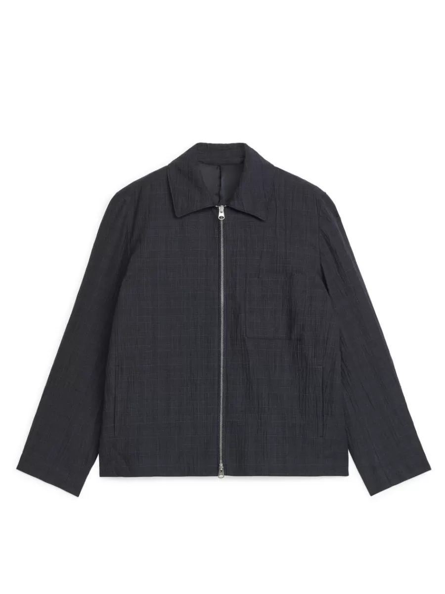 Manteaux Et Vestes-ARKET Veste en crépon Bleu foncé